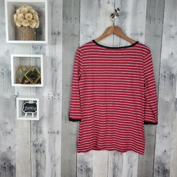 2/$20 Banana Republic | 3/4 Sleeve Striped Top - Picture 3 of 6